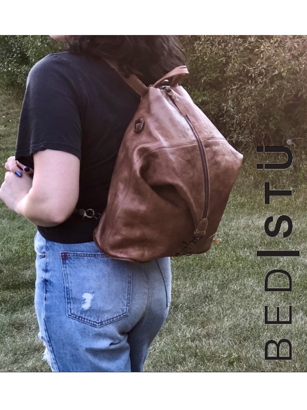 BED STU Delta Convertible Backpack Leather Boho
